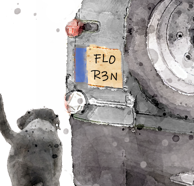 Personalised - Defender & Dog print - Florence & Lavender