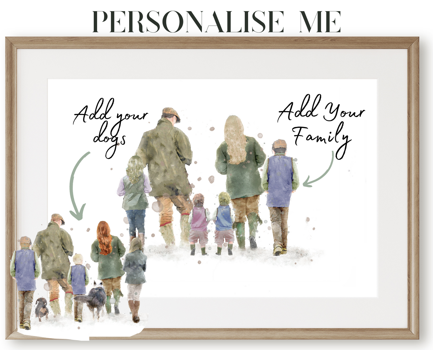 Personalised 'Country Walks' - Family Print - Florence & Lavender