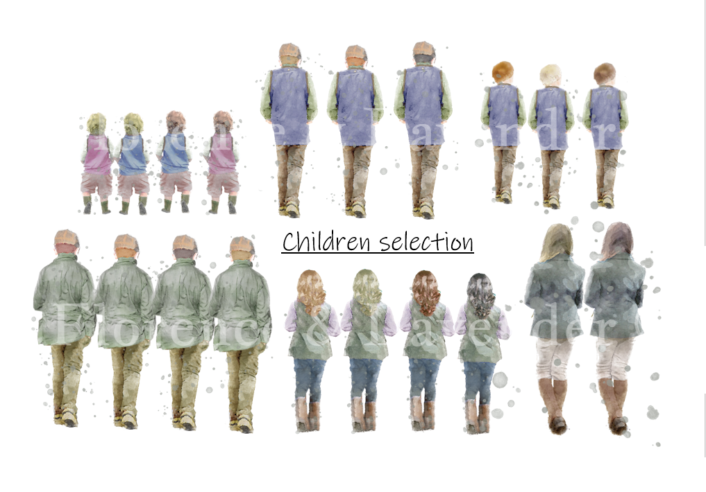 Personalised 'Country Walks' - Family Print - Florence & Lavender