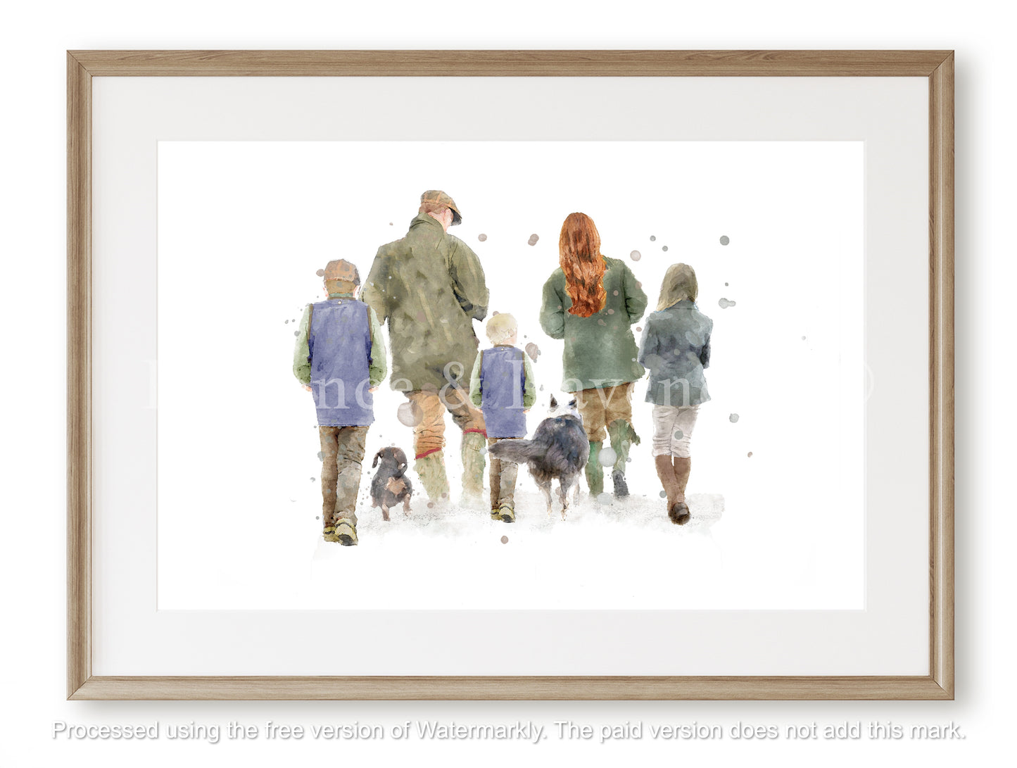 Personalised 'Country Walks' - Family Print - Florence & Lavender