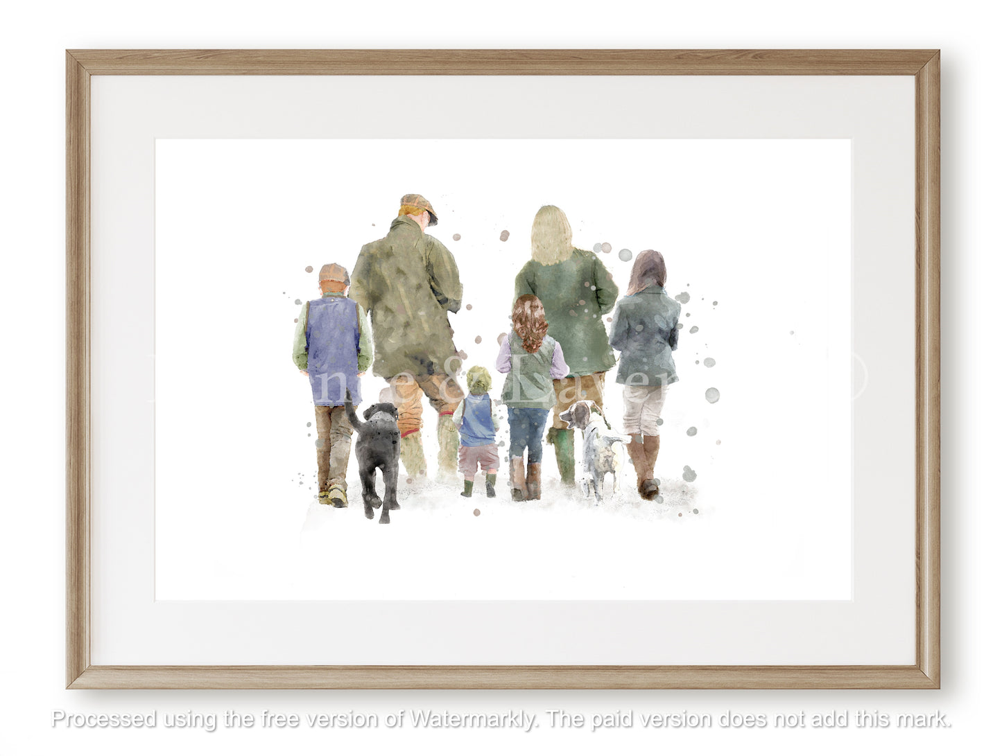 Personalised 'Country Walks' - Family Print - Florence & Lavender