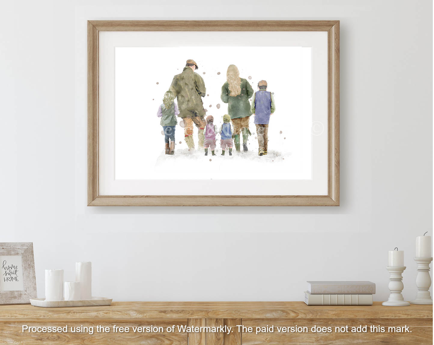Personalised 'Country Walks' - Family Print - Florence & Lavender