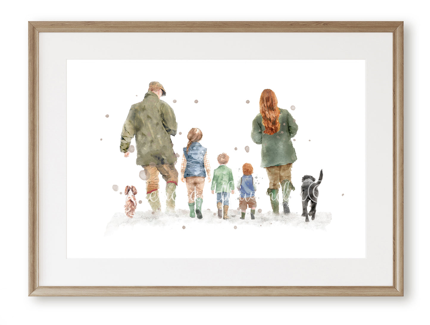 Personalised 'Country Walks' - Family Print - Florence & Lavender
