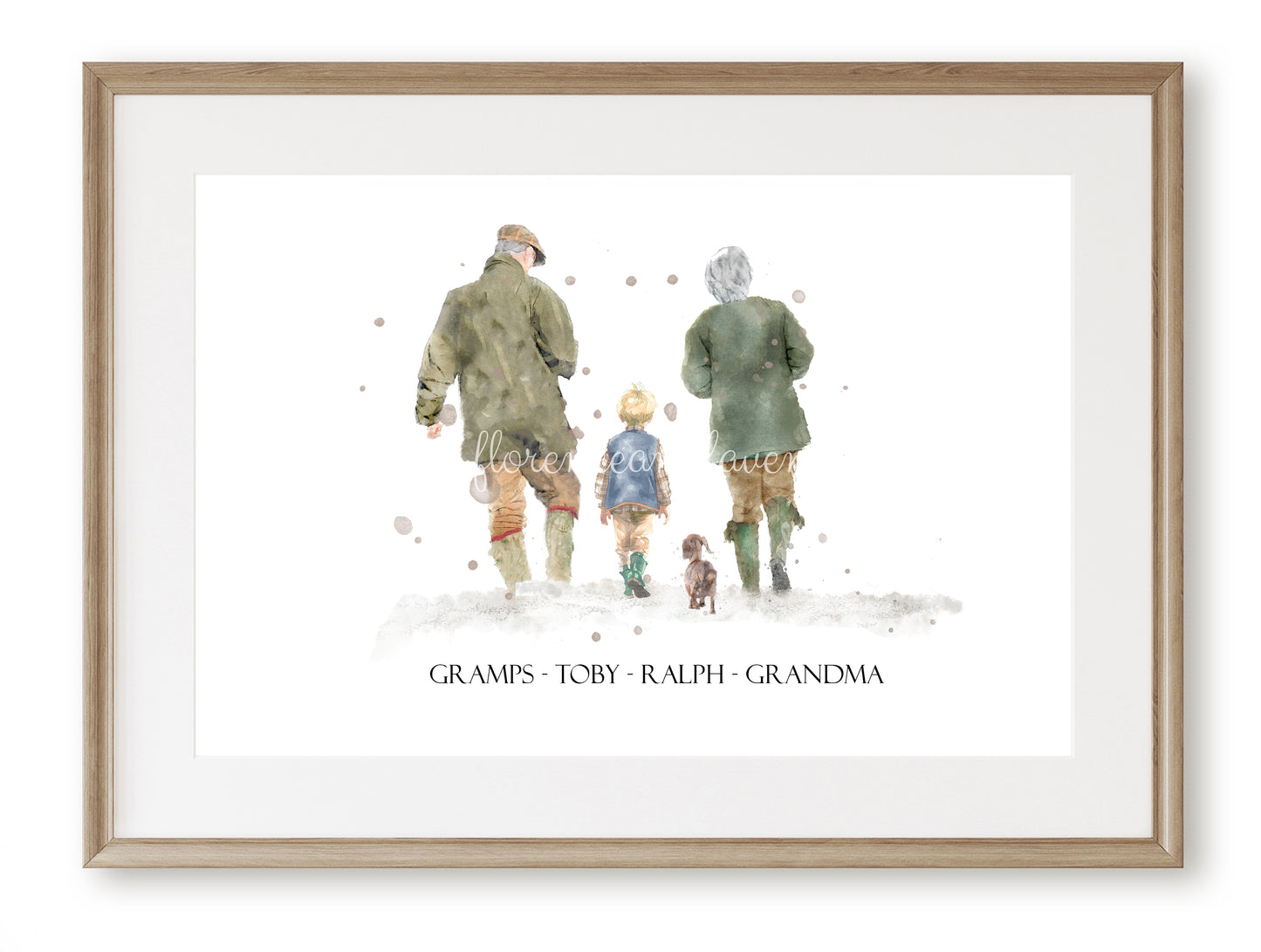 Personalised 'Country Walks' - Family Print - Florence & Lavender