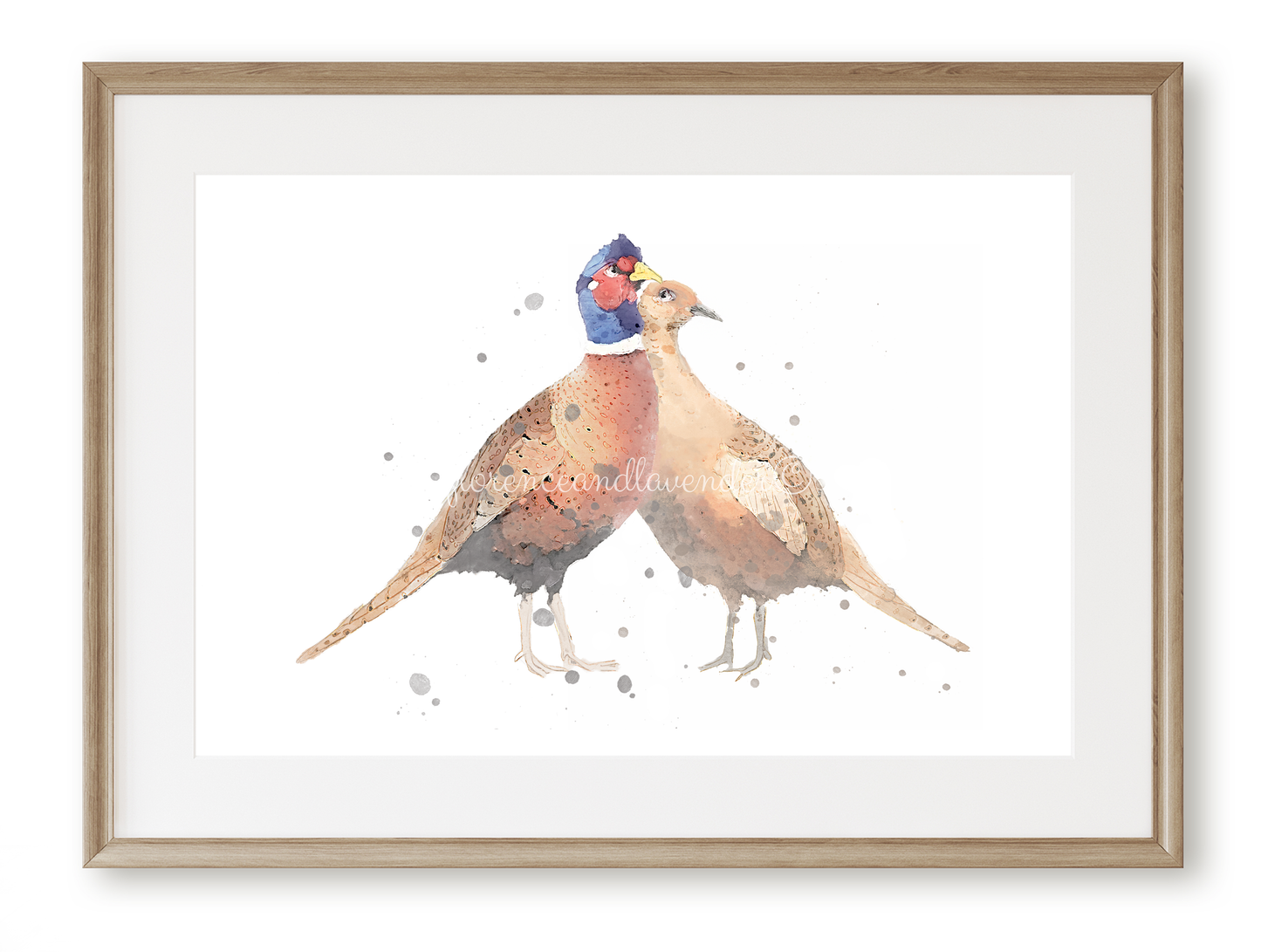 Personalised Pheasant Print - Florence & Lavender