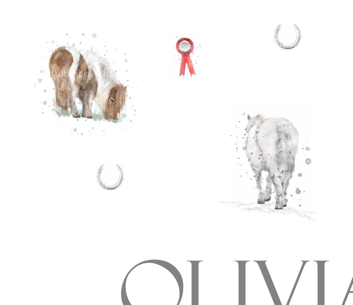 Personalised 'Pony' Print - Florence & Lavender