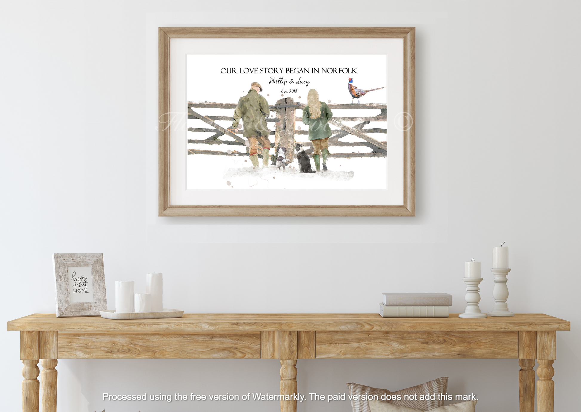 Personalised - 'Love In The Countryside' Print - Florence & Lavender