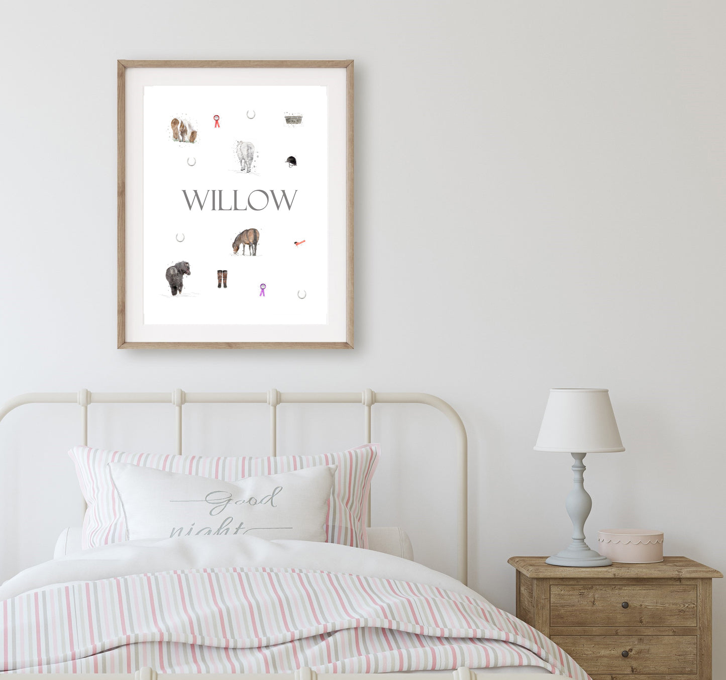 Personalised 'Pony' Print - Florence & Lavender
