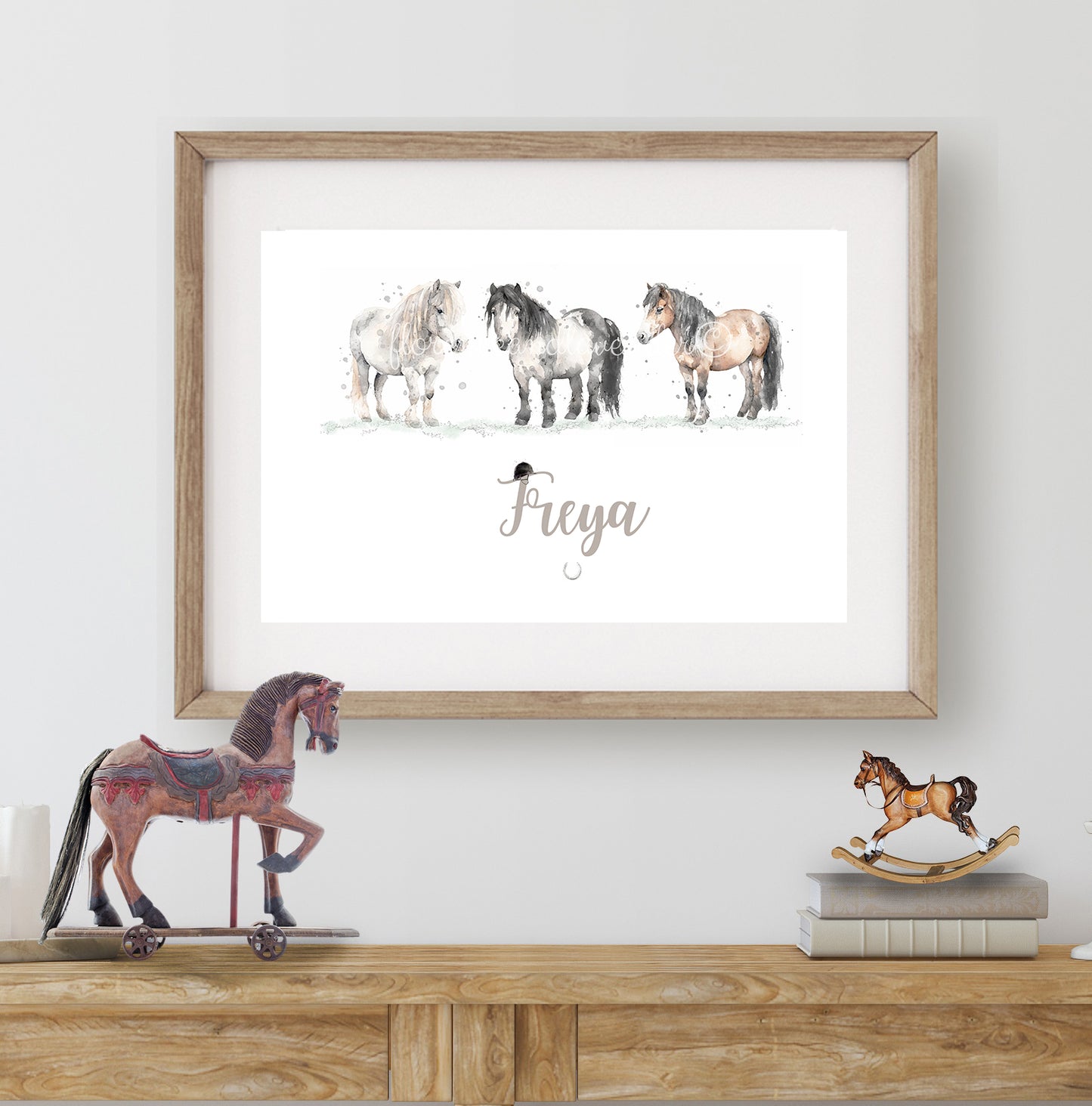 Personalised Shetland Pony Print - Florence & Lavender