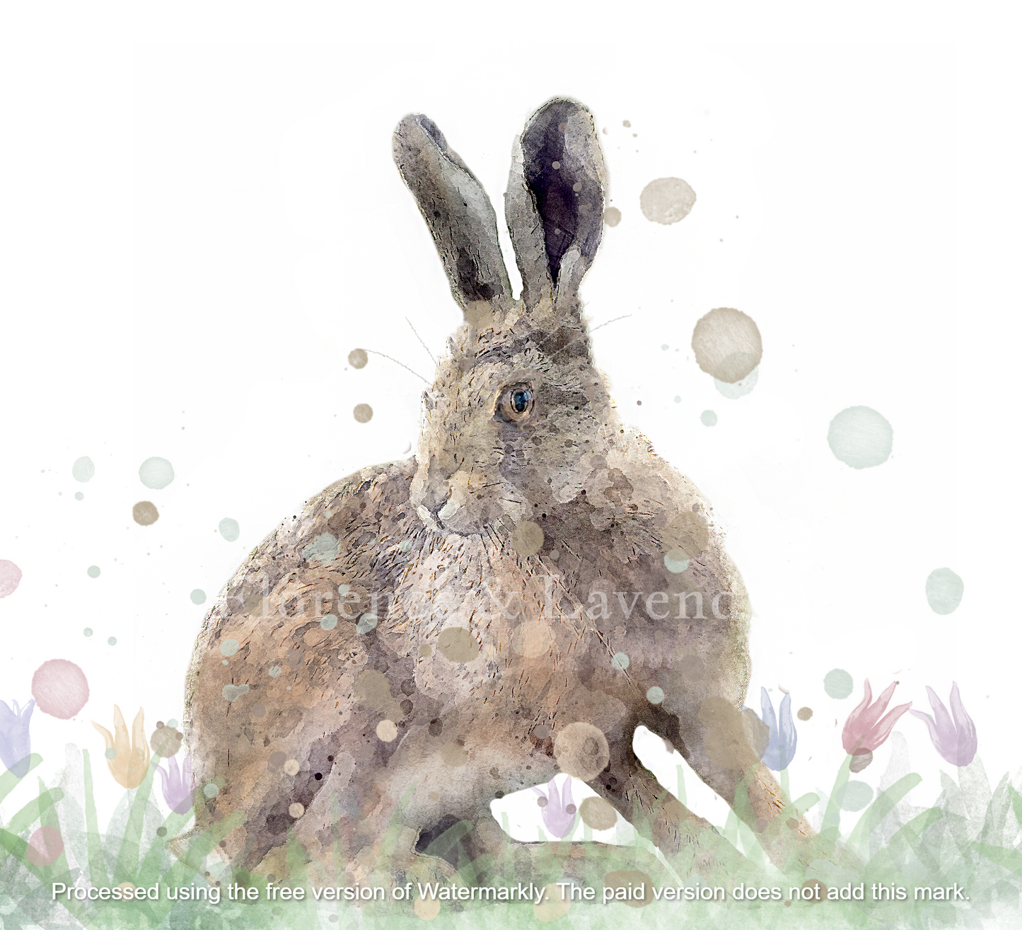 ''Amongst The Meadow'' - Hare Print - Florence & Lavender