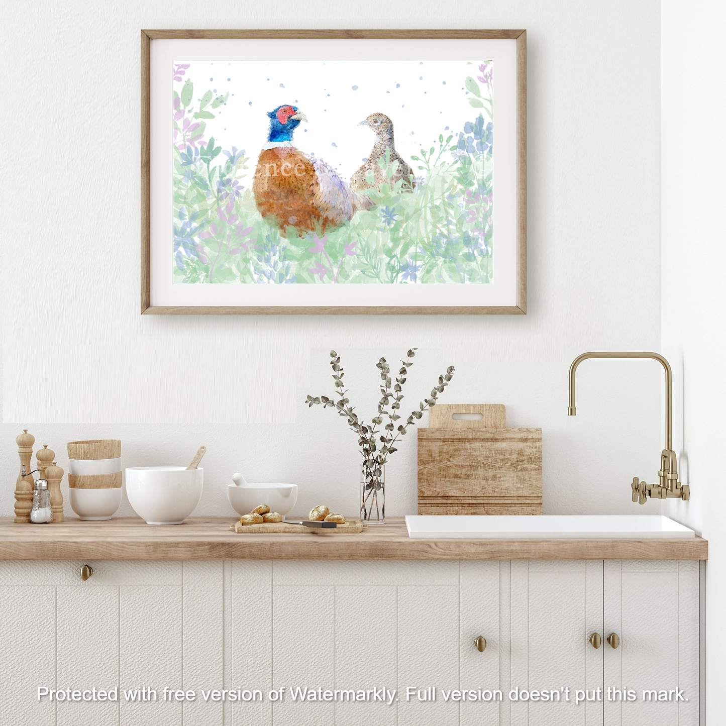 'William & Kate' - Pheasant Print - Florence & Lavender