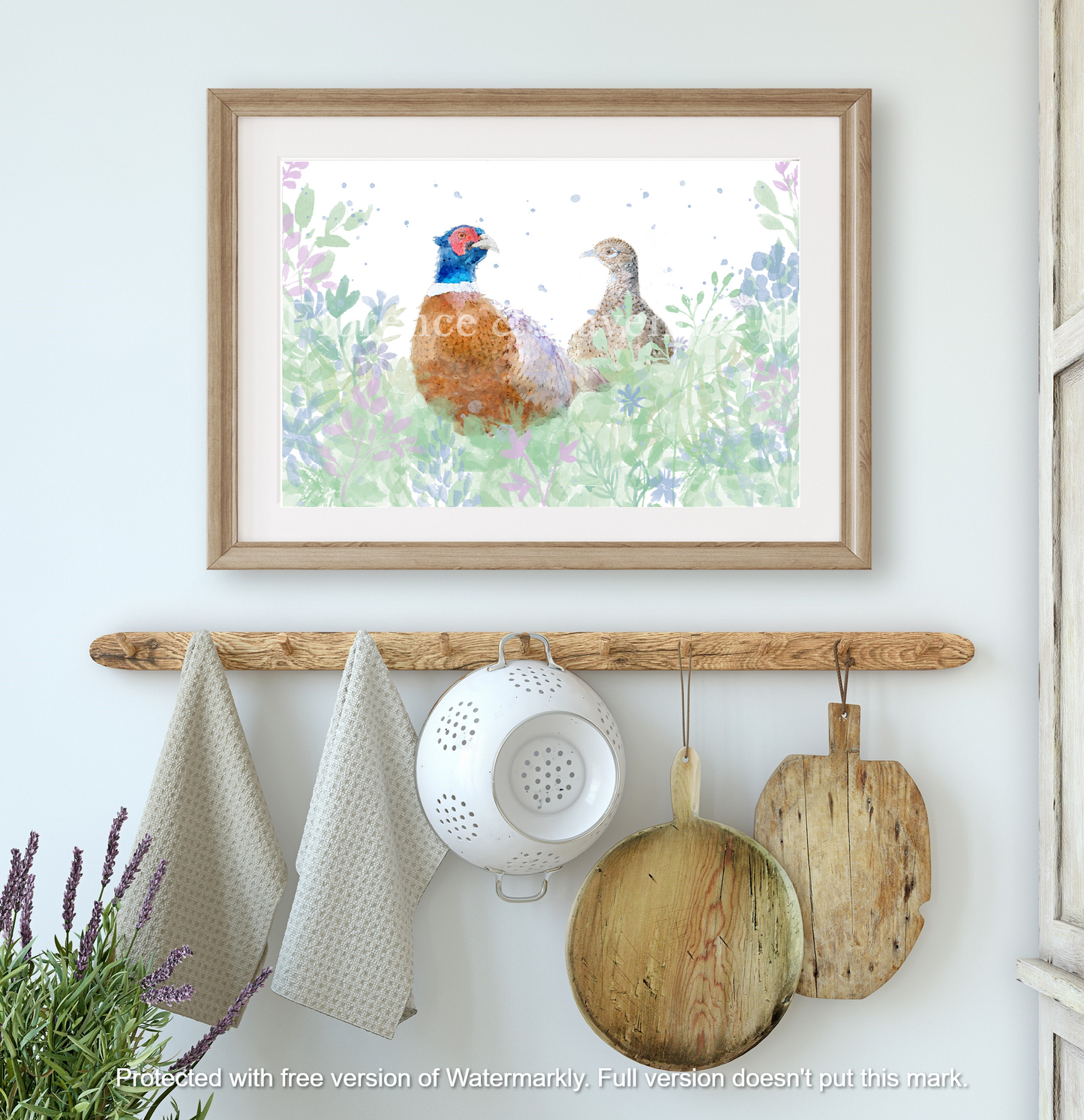 'William & Kate' - Pheasant Print - Florence & Lavender