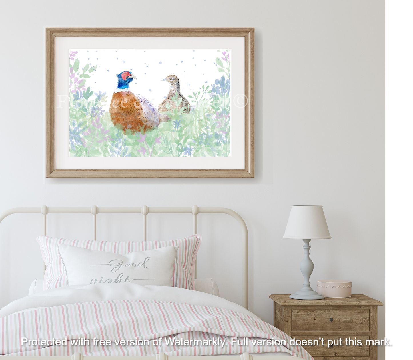 'William & Kate' - Pheasant Print - Florence & Lavender