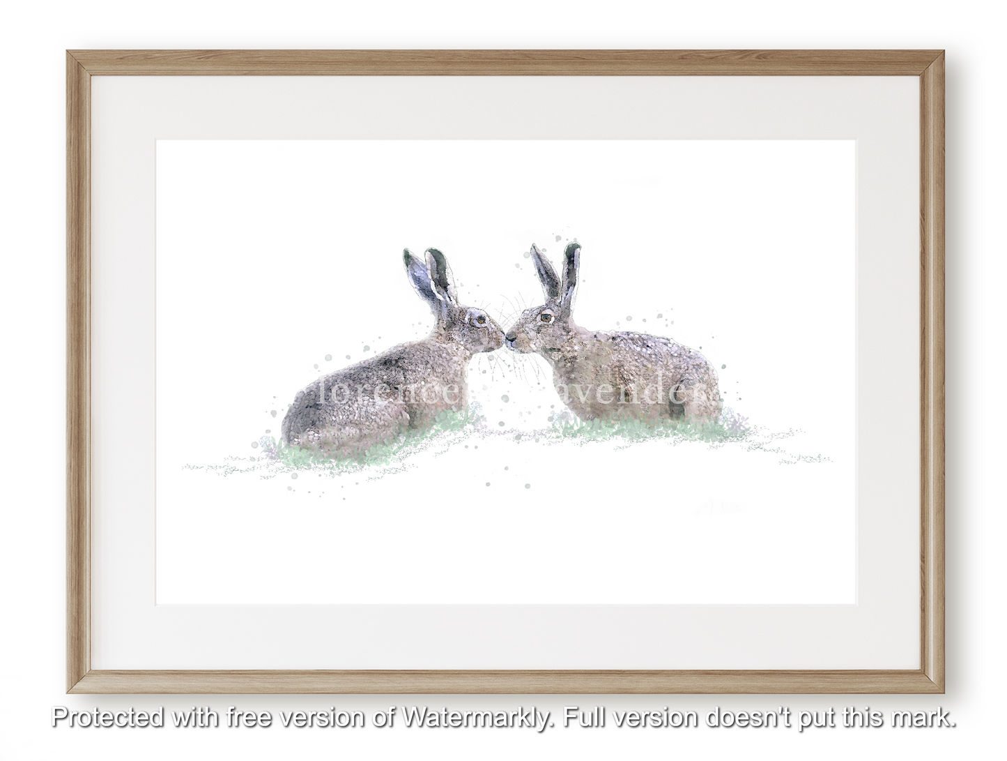 'Courtship' Hare print - Florence & Lavender
