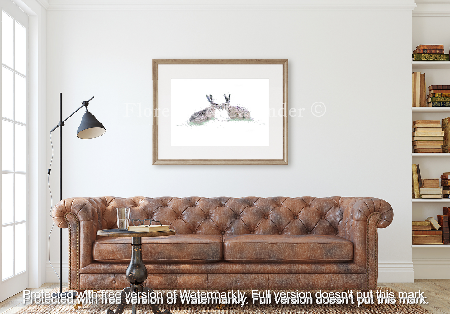'Courtship' Hare print - Florence & Lavender