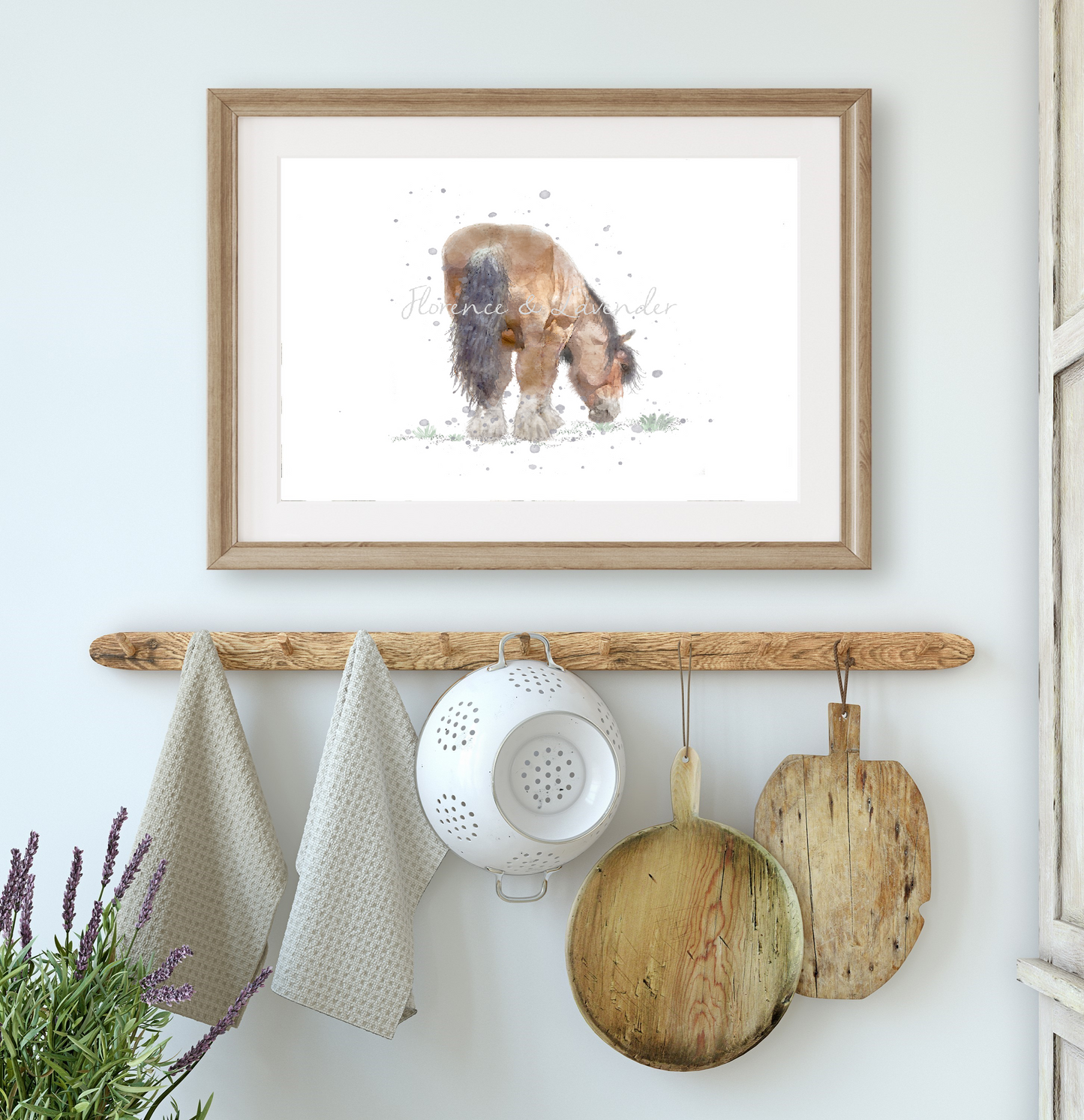 Shire Horse Print - Florence & Lavender