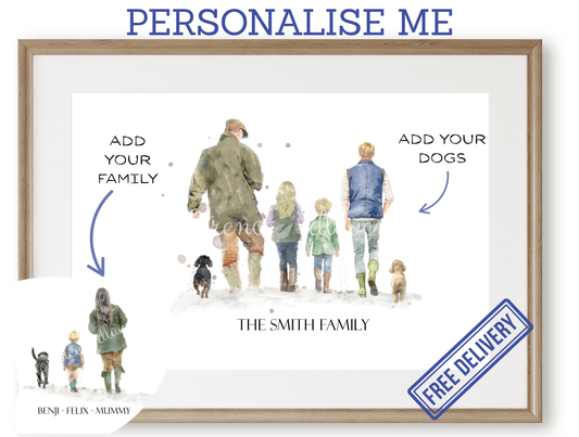Personalised 'Country Walks' - SINGLE PARENT VERSION - Florence & Lavender