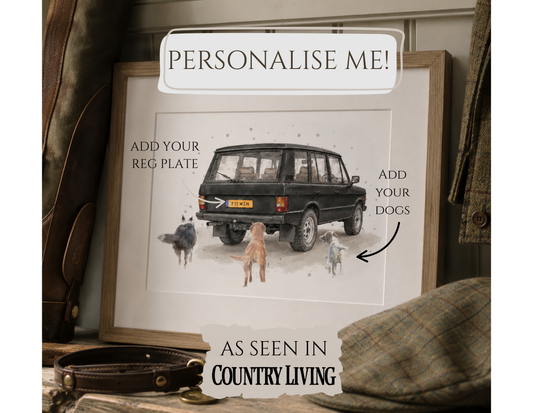 Personalised - Vintage Range & Dog print