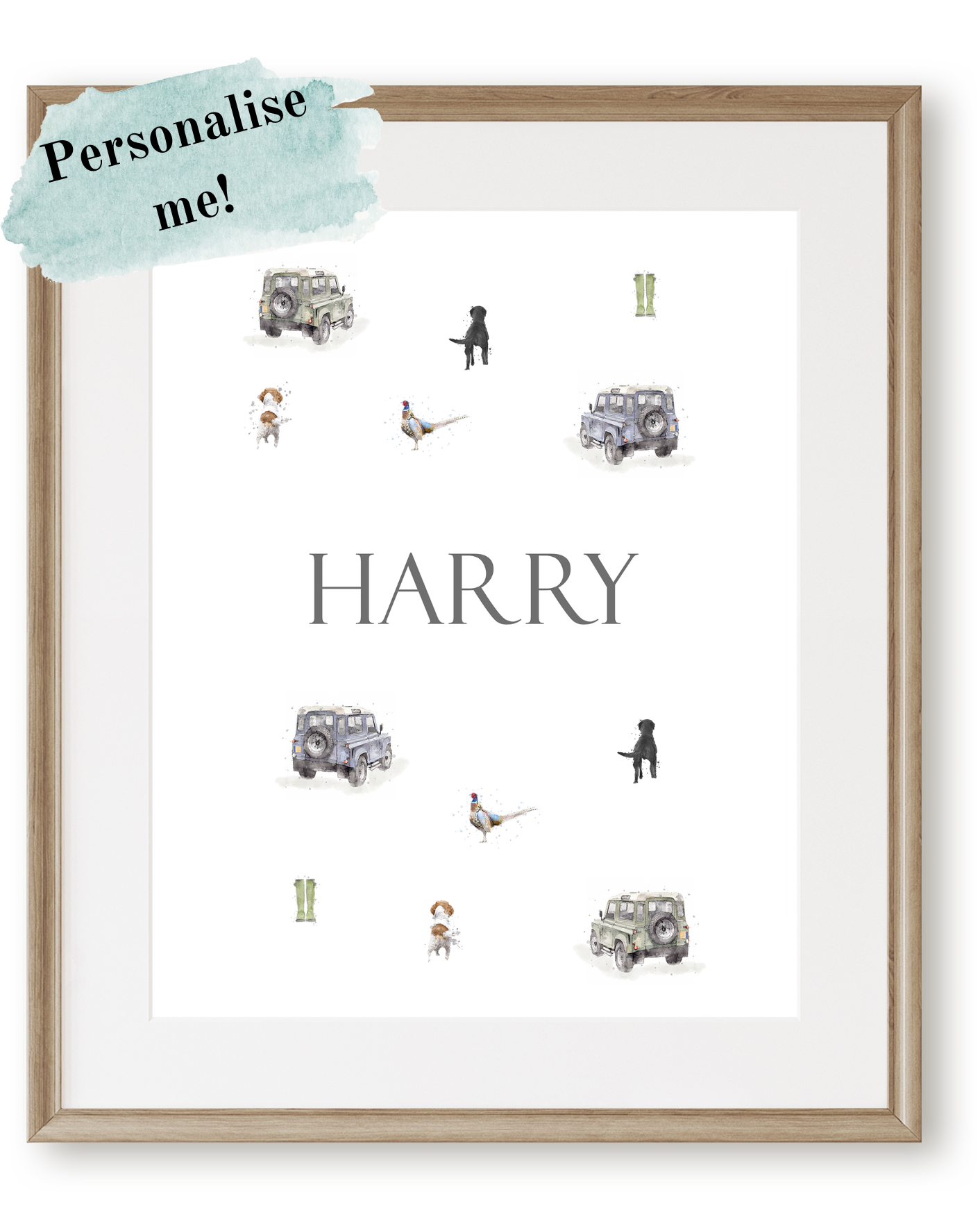 Personalised 'Gamekeeper' Print - Florence & Lavender
