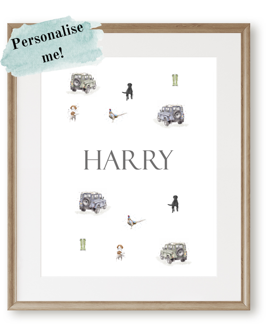 Personalised 'Gamekeeper' Print - Florence & Lavender