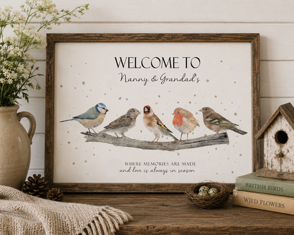 British Garden Birds Print - Florence & Lavender
