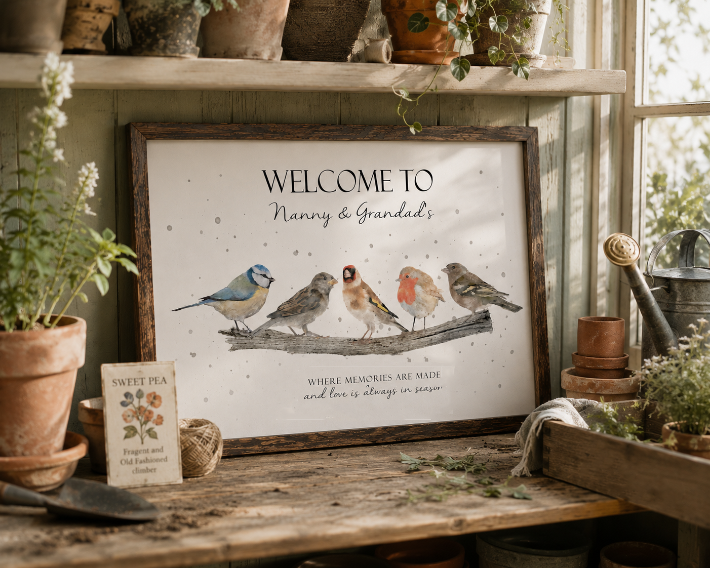 British Garden Birds Print - Florence & Lavender