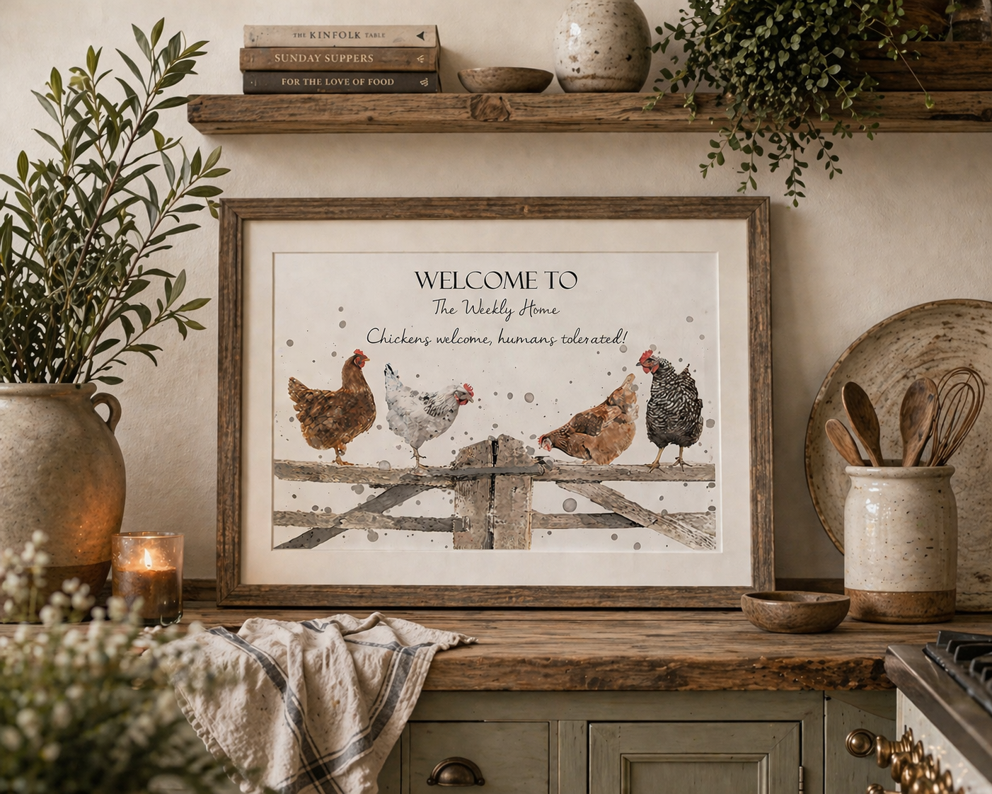 Personalised Welcome Home Chicken Print - Florence & Lavender