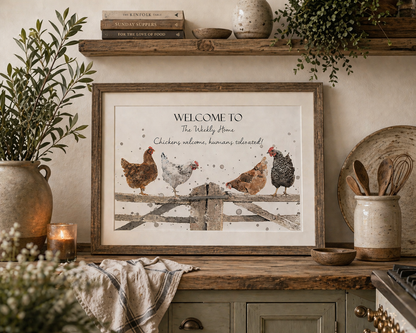 Personalised Welcome Home Chicken Print - Florence & Lavender