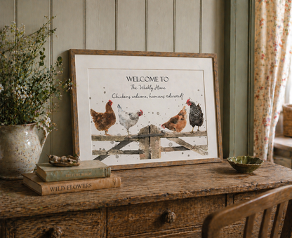 Personalised Welcome Home Chicken Print - Florence & Lavender