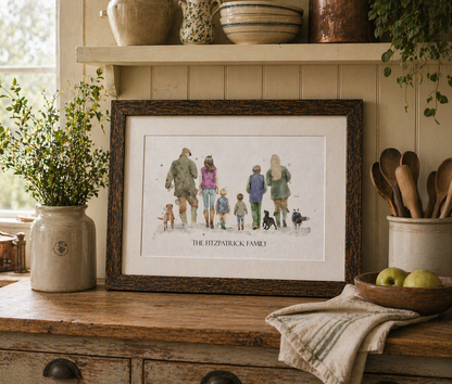 Personalised 'Country Walks' - Family Print - Florence & Lavender