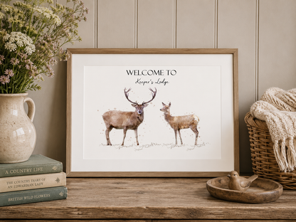 Personalised Deer Print