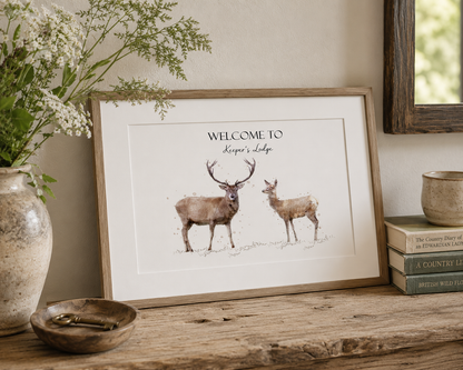 Personalised Deer Print