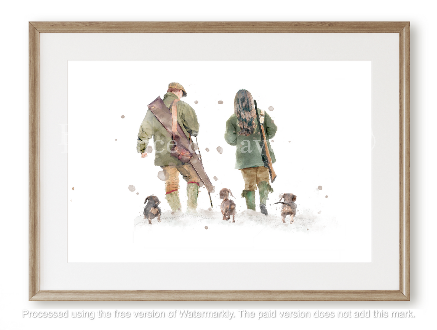 Personalised 'Soul Mates' - Couple & Dog Print - Florence & Lavender