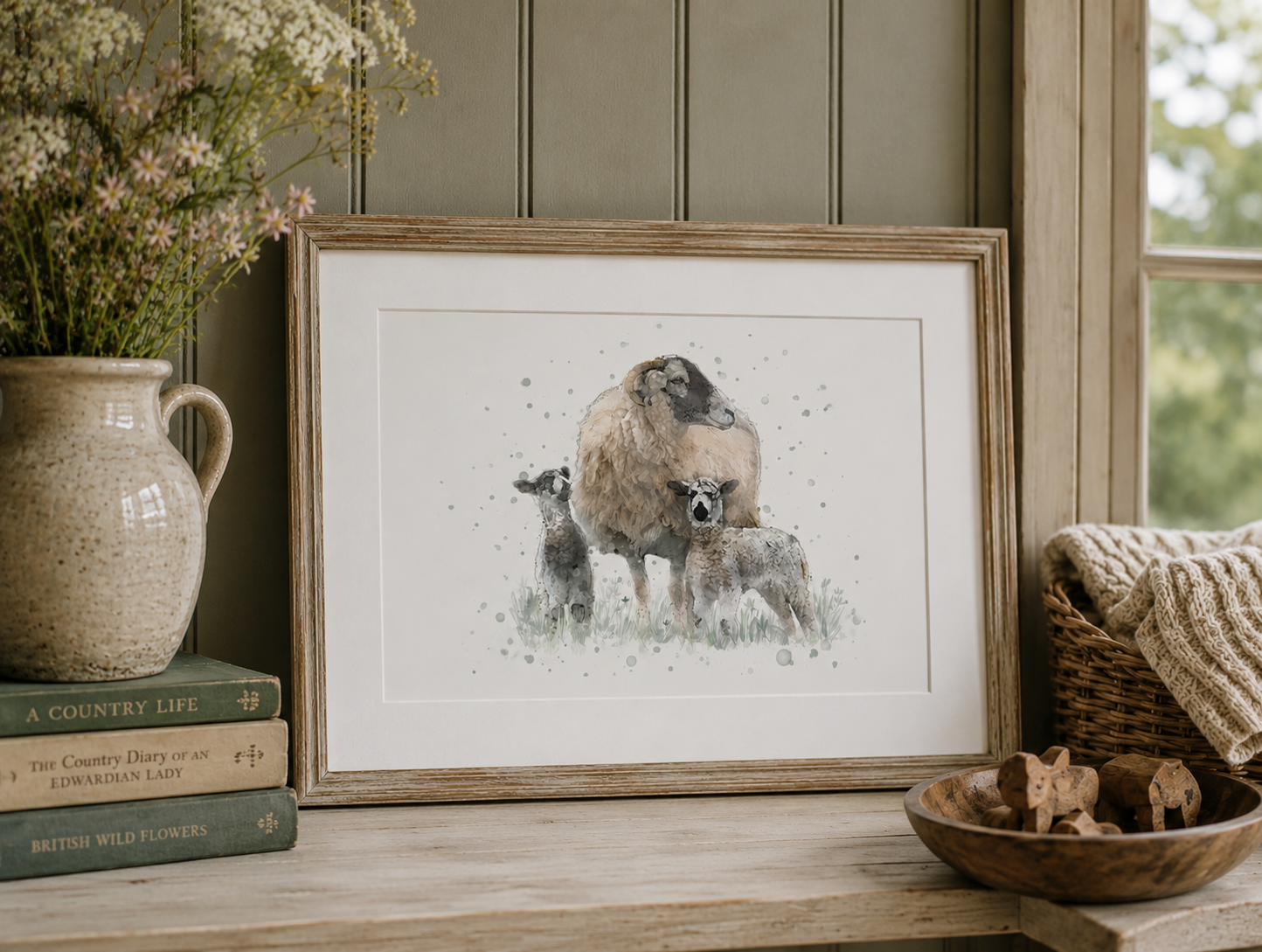 'Double Trouble' - Swaledale Sheep Print