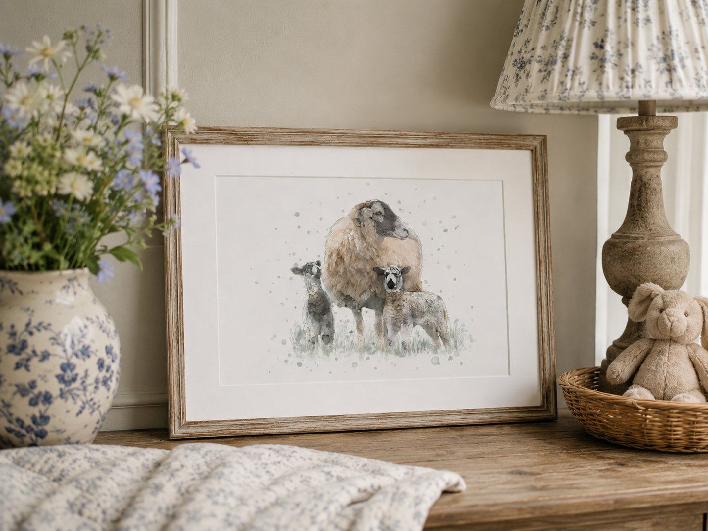 'Double Trouble' - Swaledale Sheep Print