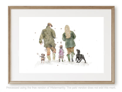 Personalised 'Country Walks' - Family Print - Florence & Lavender