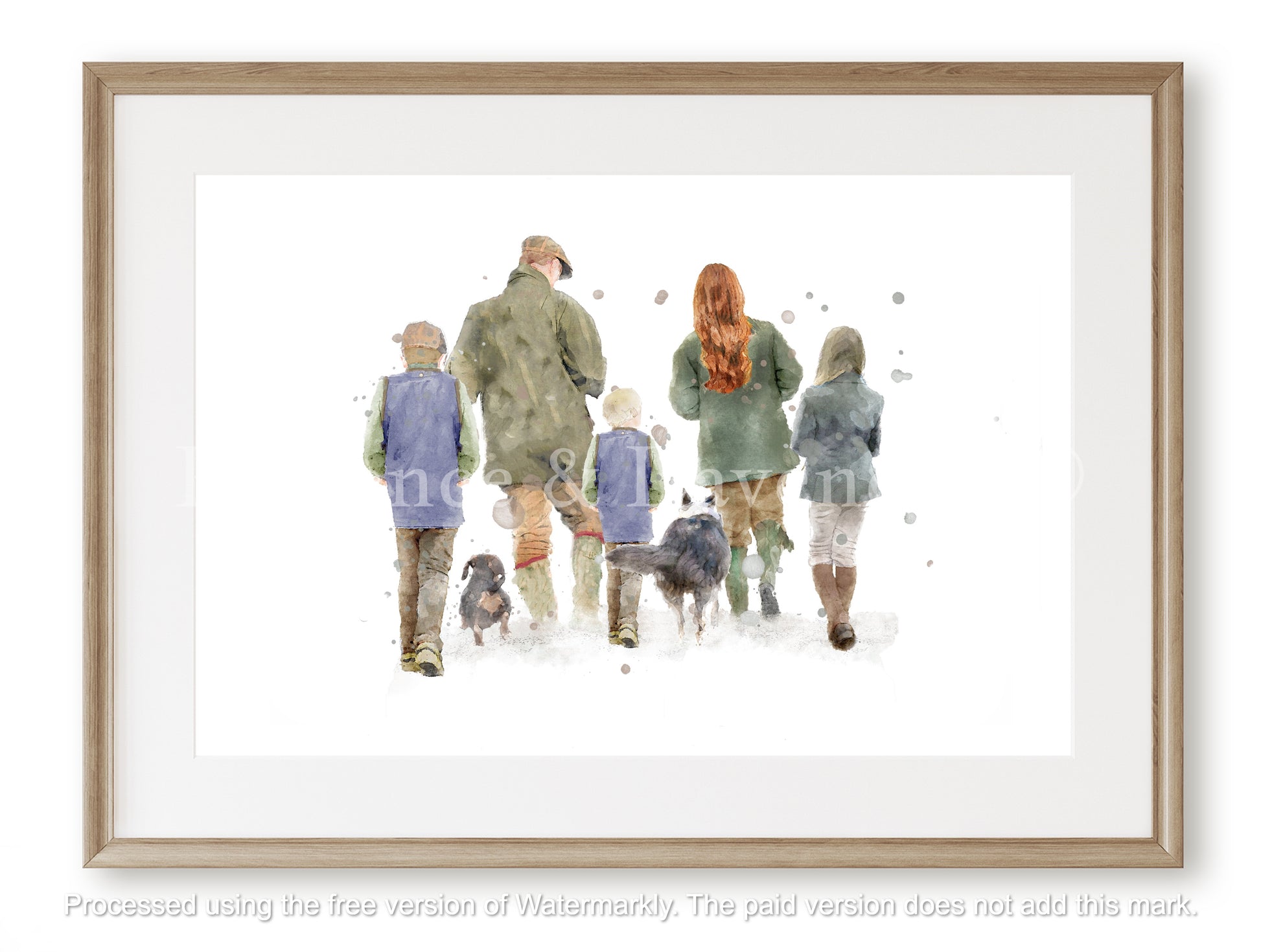 Personalised 'Country Walks' - Family Print - Florence & Lavender