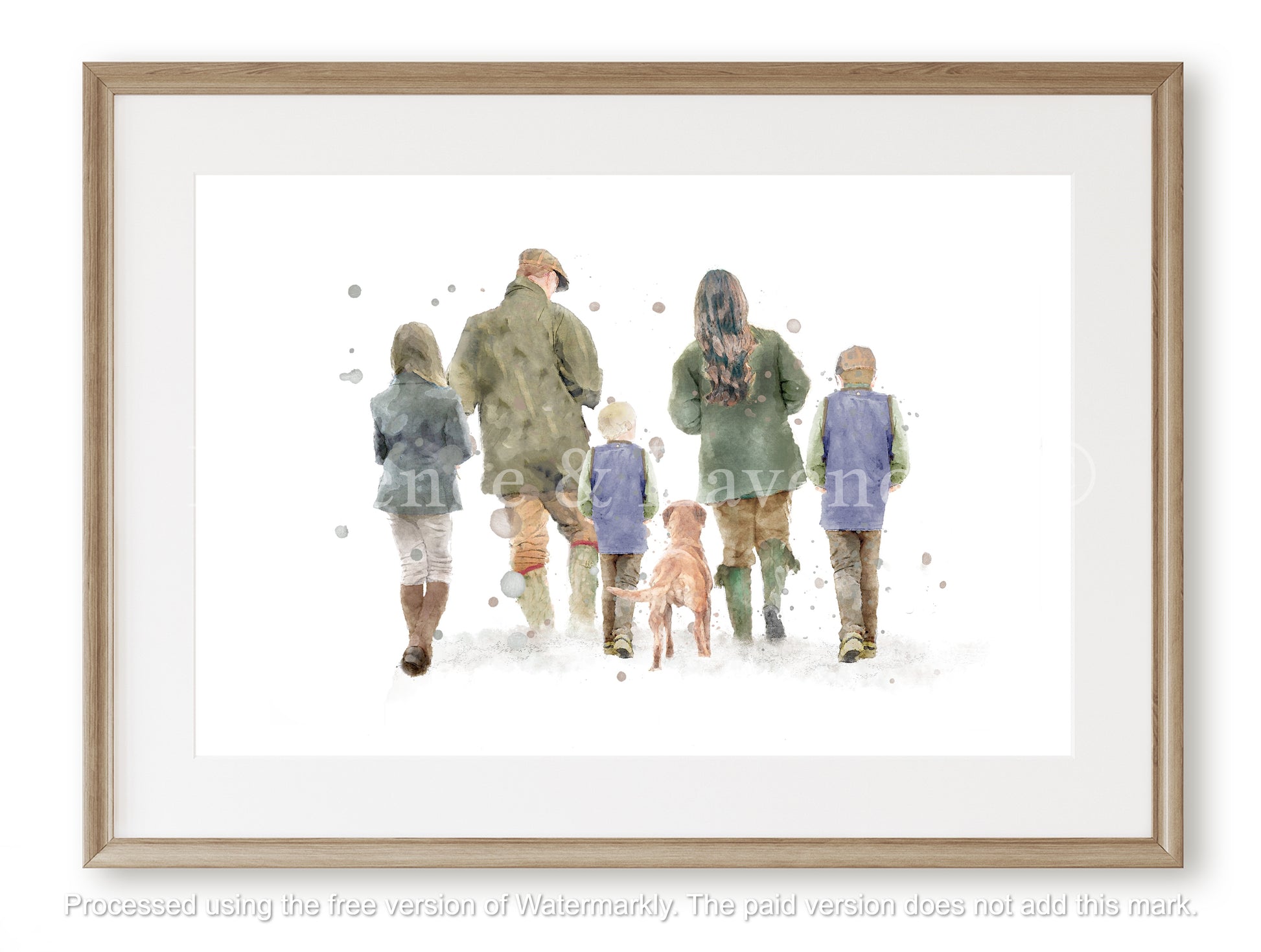 Personalised 'Country Walks' - Family Print - Florence & Lavender