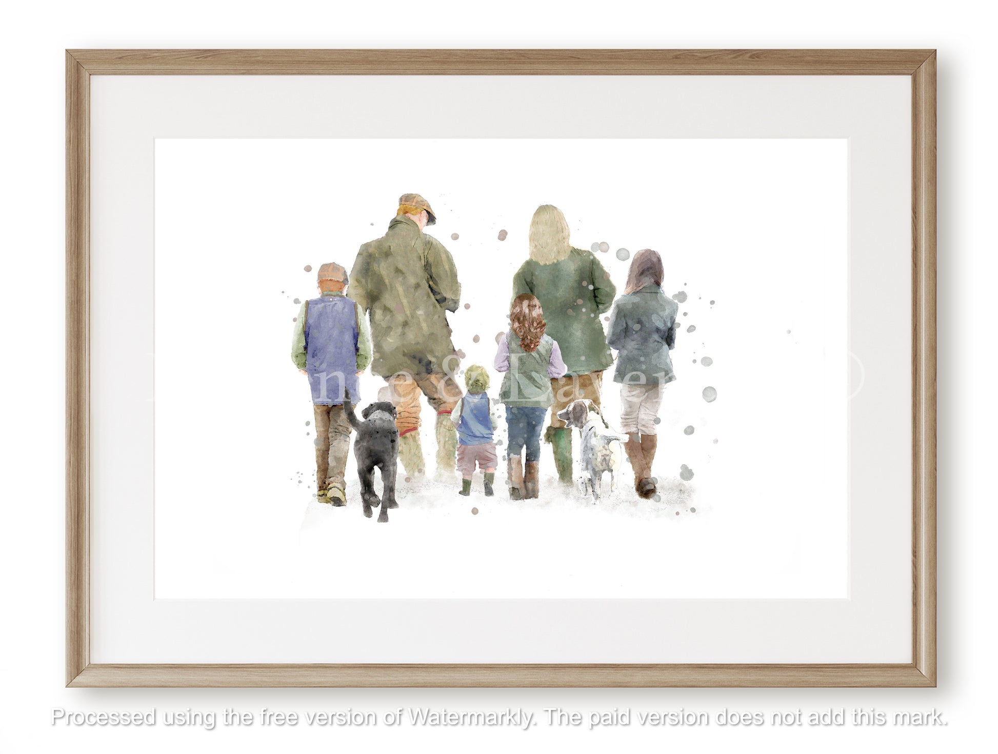 Personalised 'Country Walks' - Family Print - Florence & Lavender
