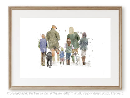Personalised 'Country Walks' - Family Print - Florence & Lavender