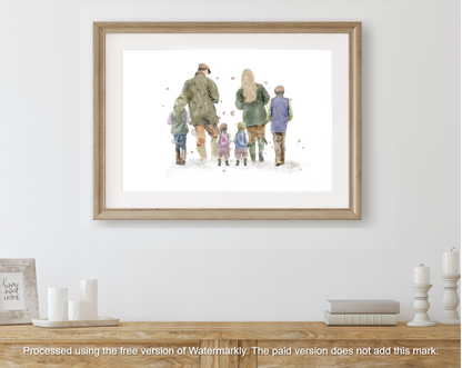Personalised 'Country Walks' - Family Print - Florence & Lavender