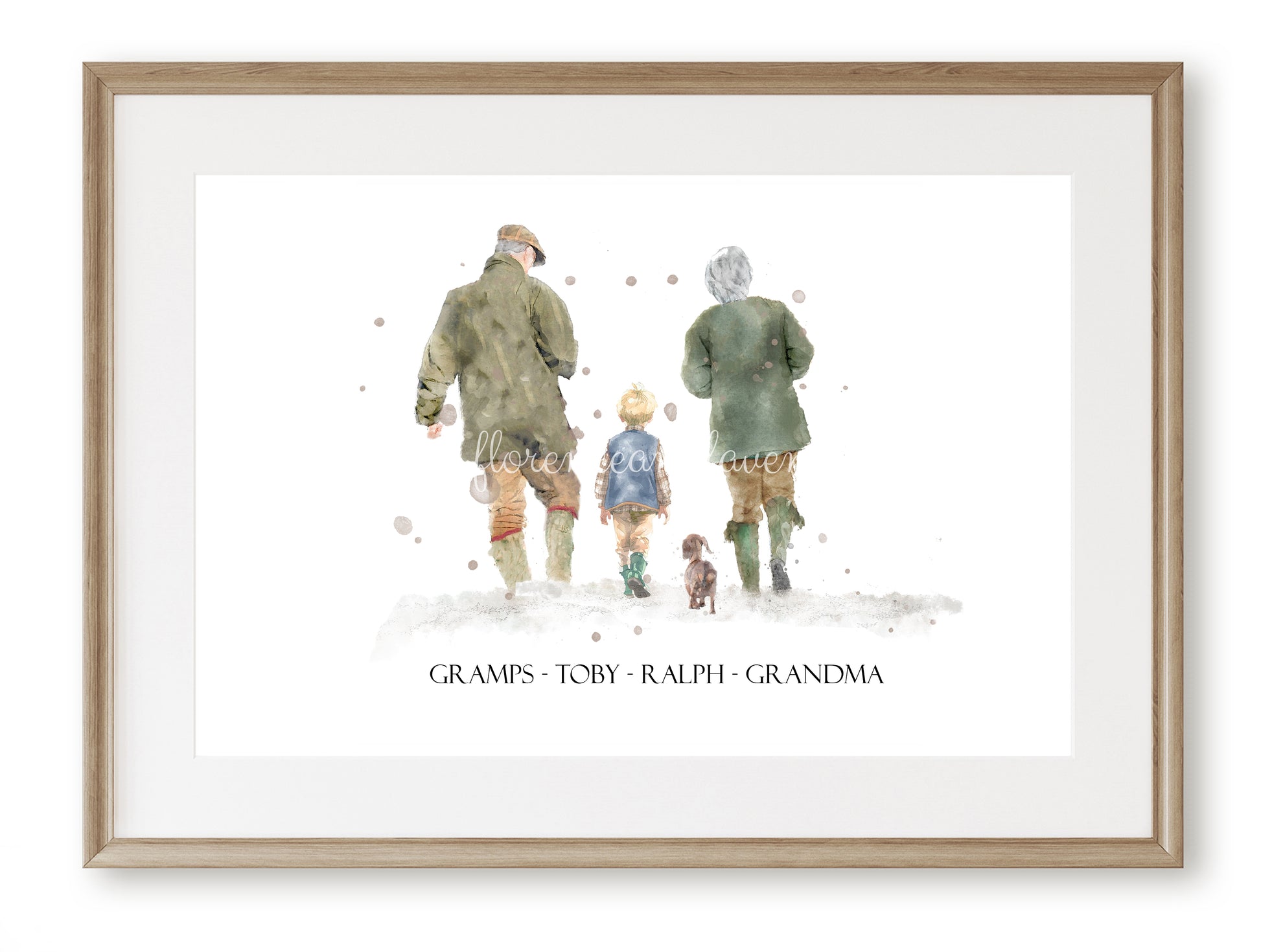Personalised 'Country Walks' - Family Print - Florence & Lavender