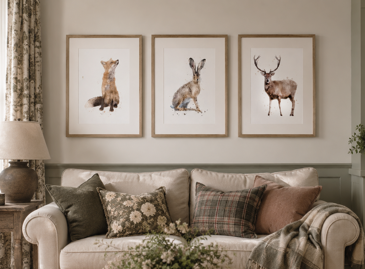Trio Of Fox, Hare & Stag