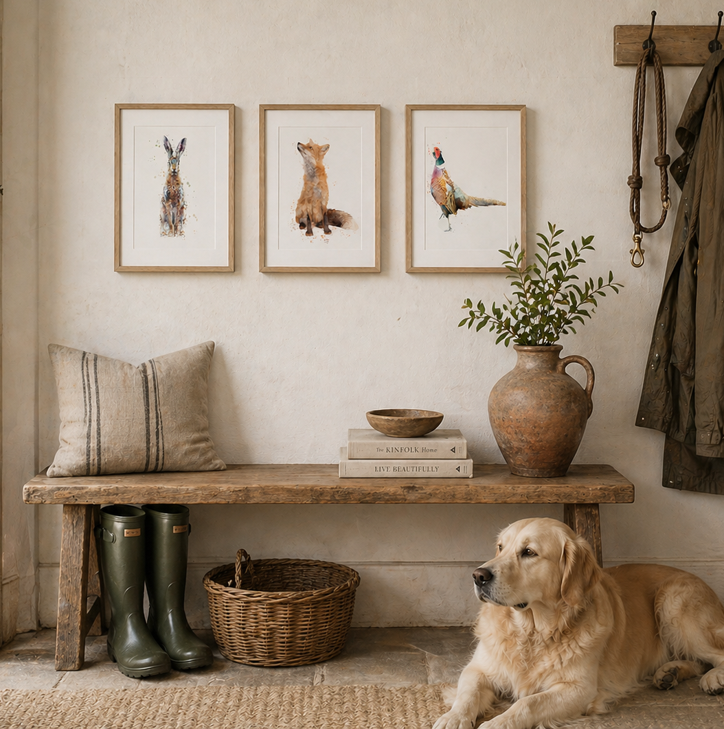 Trio Of Fox, Hare & Pheasant - Florence & Lavender