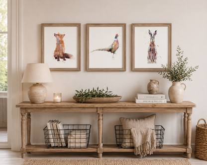 Trio Of Fox, Hare & Pheasant - Florence & Lavender