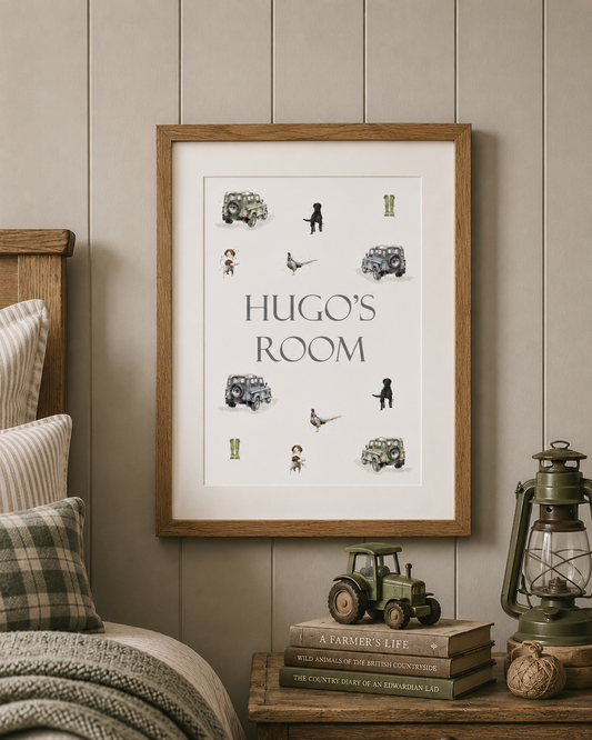 Personalised 'Gamekeeper' Print - Florence & Lavender