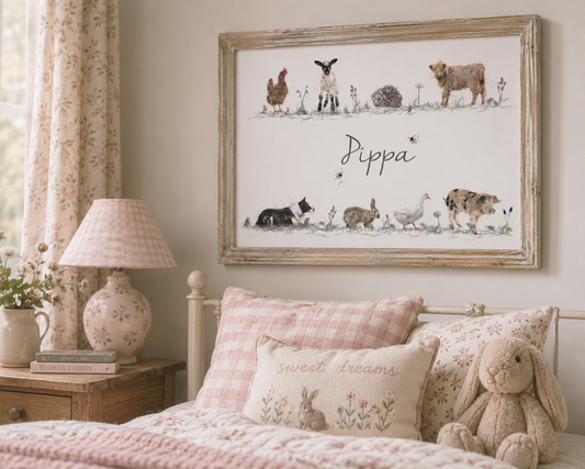 Personalised Farm & Wildlife Animal Print