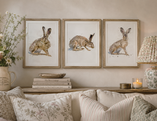 Trio Of Fine Art Hare Prints