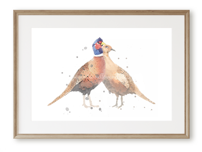 Personalised Pheasant Print - Florence & Lavender