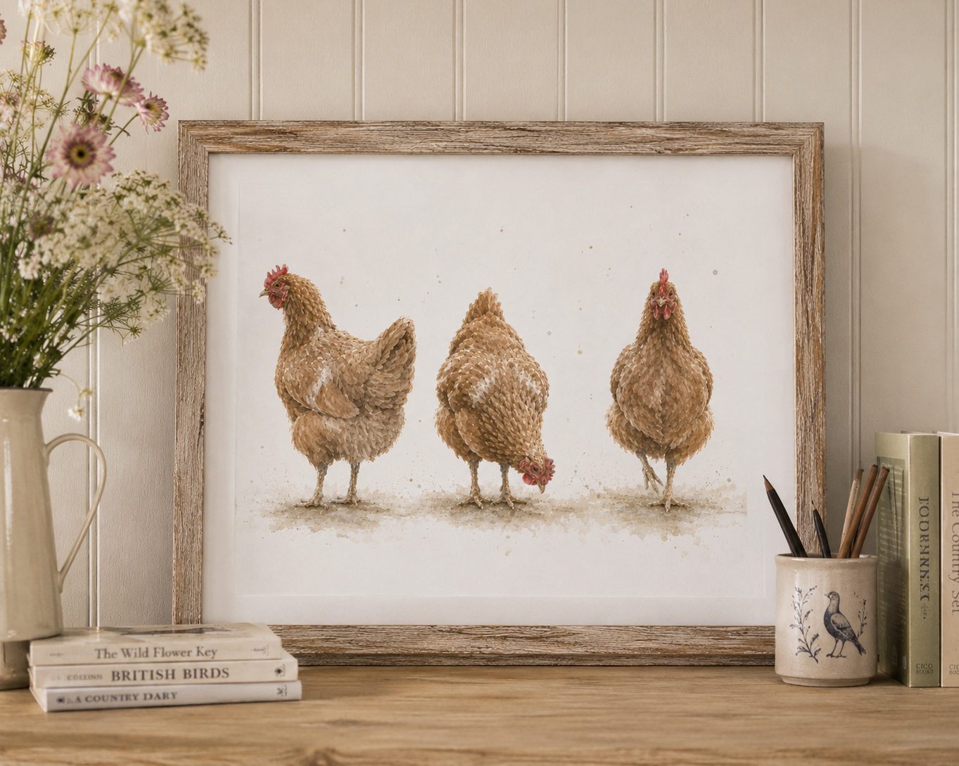 Ladies That Lunch - Chicken Fine Art Print